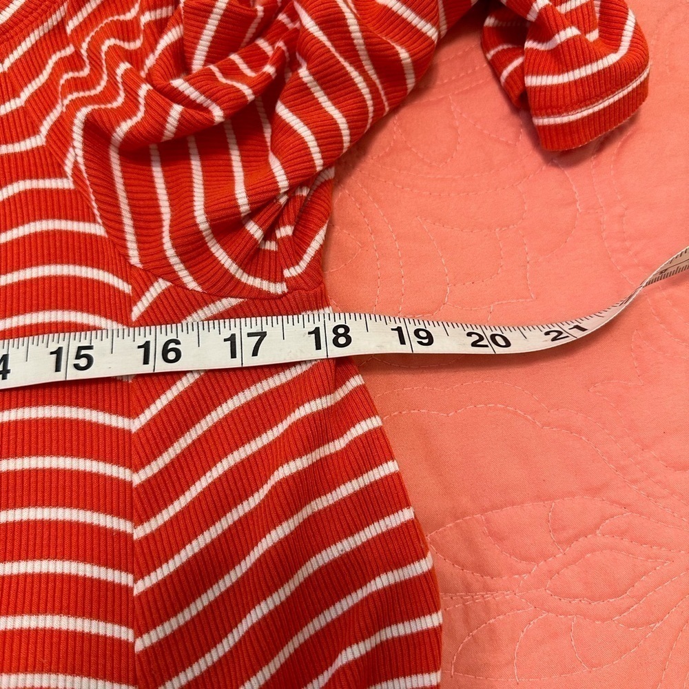 Women’s Old Navy Orange striped off the shoulder dress Size M - Picture 6 of 7
